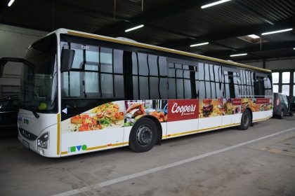 Buswerbung für ein Burger Restaurant