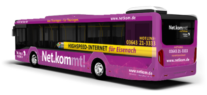 SD Verkehrswerbung – Vollbeklebung eines Bus