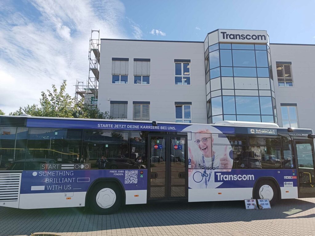 Transcom Buddy Buswerbung