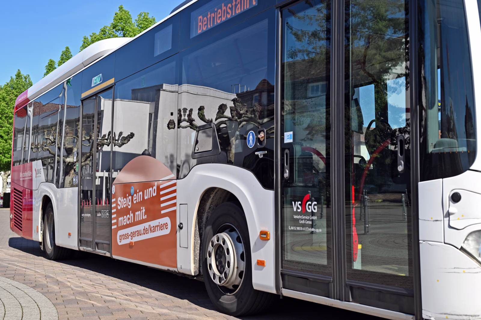Einstiegsseite des Werbebusses der Stadt Groß-Gerau