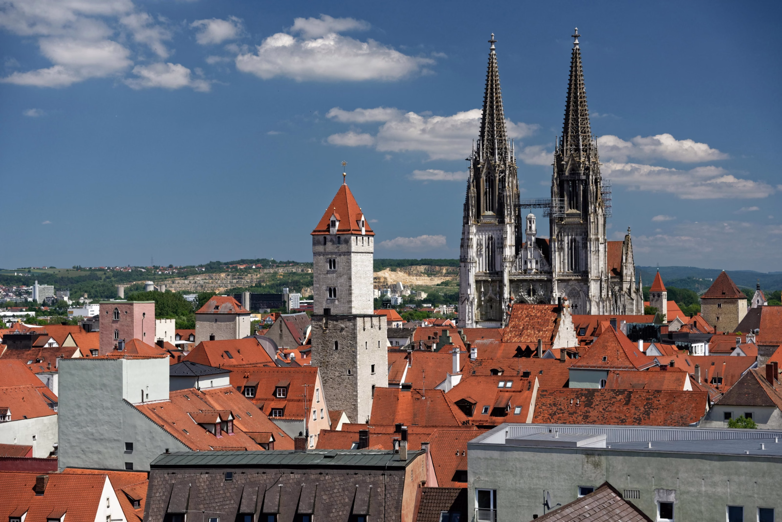 Stadtpanorama der Stadt Ulm