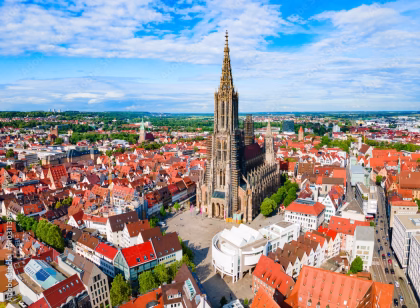 Stadtpanorama der Stadt Ulm